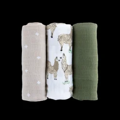 Cotton Muslin Swaddle Blanket 3 Pack - Llama Llama