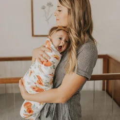 Cotton Muslin Swaddle Blanket 3 Pack - Georgia Peach 2