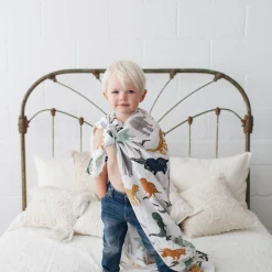 Cotton Muslin Swaddle Blanket 3 Pack - Dino Friends 2