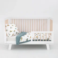 Cotton Muslin Toddler Bedding 3 Piece Set - Work Trucks
