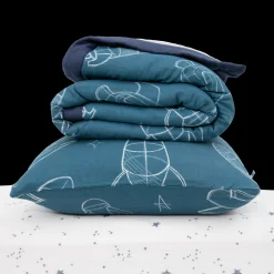 Cotton Muslin Toddler Bedding 3 Piece Set - Blast Off