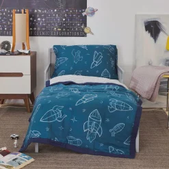 Cotton Muslin Toddler Bedding 3 Piece Set - Blast Off