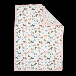 Cotton Muslin Toddler Bedding 3 Piece Set - Butterflies