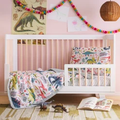 Cotton Muslin Toddler Bedding 3 Piece Set - Boho Dino