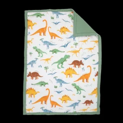 Cotton Muslin Toddler Comforter - Dino Names