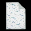 Cotton Muslin Toddler Comforter - Whales