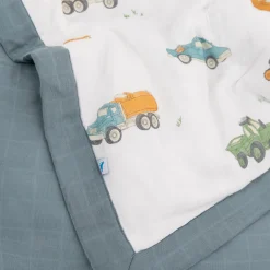 Cotton Muslin Toddler Comforter - Work Trucks