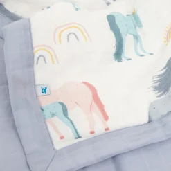 Cotton Muslin Toddler Comforter - Unicorns