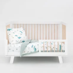 Cotton Muslin Toddler Comforter - Whales