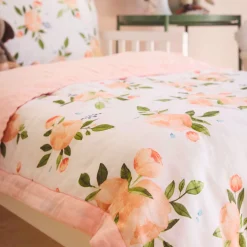 Cotton Muslin Toddler Comforter - Watercolor Roses Grande