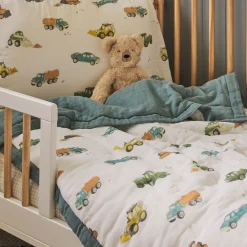 Cotton Muslin Toddler Comforter - Work Trucks