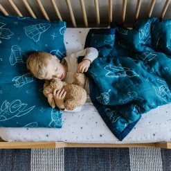 Cotton Muslin Toddler Comforter - Blast Off
