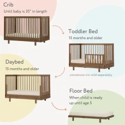 dadada Baby Bliss 4-in-1 Convertible Crib