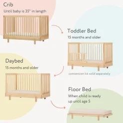 dadada Baby Bliss 4-in-1 Convertible Crib