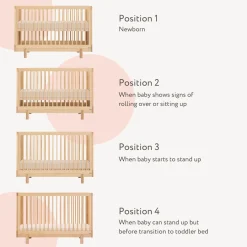 dadada Baby Bliss 4-in-1 Convertible Crib