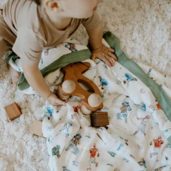 Deluxe Muslin Baby Quilt - Home Run