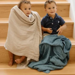 Deluxe Muslin Baby Quilt - Blue Dusk