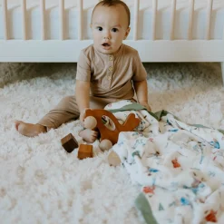 Deluxe Muslin Baby Quilt - Home Run