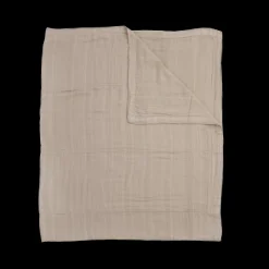 Deluxe Muslin Quilted Throw - Oatmeal