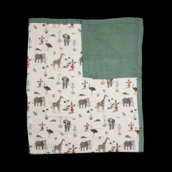 Deluxe Muslin Quilted Throw - Safari Social 2