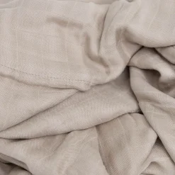 Deluxe Muslin Quilted Throw - Oatmeal