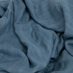 Deluxe Muslin Quilted Throw - Blue Dusk