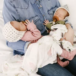 Deluxe Muslin Swaddle Blanket - Pink Peony