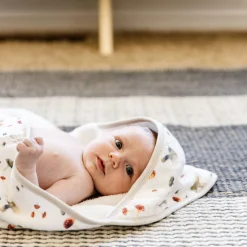 Infant Hooded Towel - Mushrooms