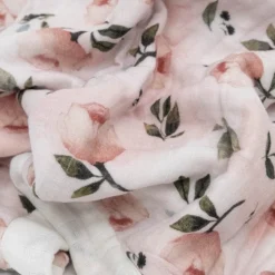 Organic Cotton Muslin Baby Quilt - Watercolor Floret 2