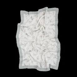 Organic Cotton Muslin Baby Quilt - Pencil Floral