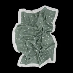 Organic Cotton Muslin Baby Quilt - Sage Suns 2