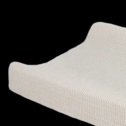 Organic Cotton Muslin Changing Pad Cover - Sand Stripe