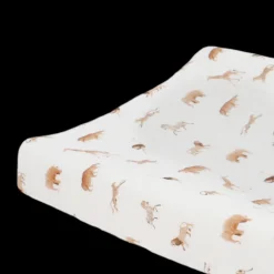 Organic Cotton Muslin Changing Pad Cover - Animal Crackers