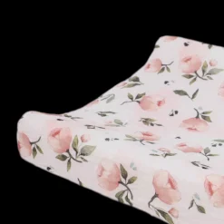 Organic Cotton Muslin Changing Pad Cover - Watercolor Floret