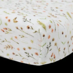 Organic Cotton Muslin Changing Pad Cover - Floral Field