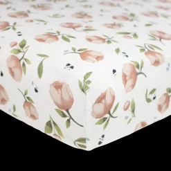 Organic Cotton Muslin Crib Sheet - Watercolor Floret