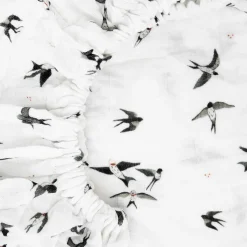 Organic Cotton Muslin Crib Sheet - Swallows