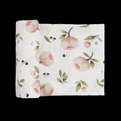 Organic Cotton Muslin Swaddle Blanket - Watercolor Floret