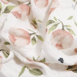 Organic Cotton Muslin Swaddle Blanket 2 Pack - Watercolor Floret