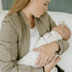 Organic Cotton Muslin Swaddle Blanket - Floral Field