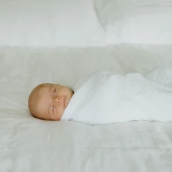 Organic Cotton Muslin Swaddle Blanket - White