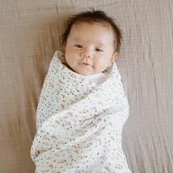 Organic Cotton Muslin Swaddle Blanket 2 Pack - Floral Field