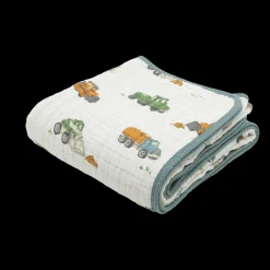 Original Cotton Muslin Quilt - Work Trucks
