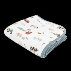 Original Cotton Muslin Quilt - Farmyard