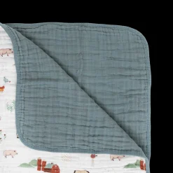 Original Cotton Muslin Quilt - Farmyard