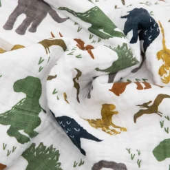 Original Cotton Muslin Quilt - Dino Friends