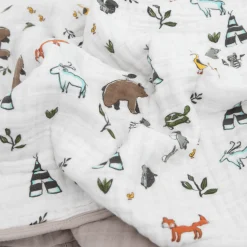 Original Cotton Muslin Quilt - Forest Friends