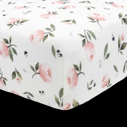 Stretch Knit Crib Sheet - Watercolor Rose