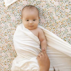 Stretch Knit Crib Sheet - Pressed Petals