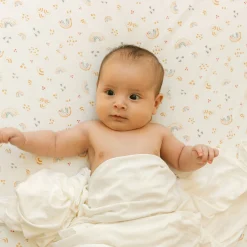 Stretch Knit Crib Sheet - Rainbows